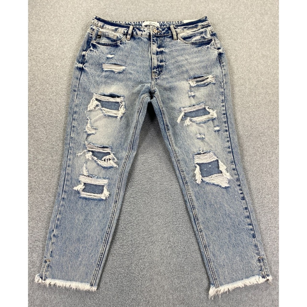KanCan Jeans Womens 11/29 High Rise Ankle Skinny Distressed Raw Hem (Meas 34x27)